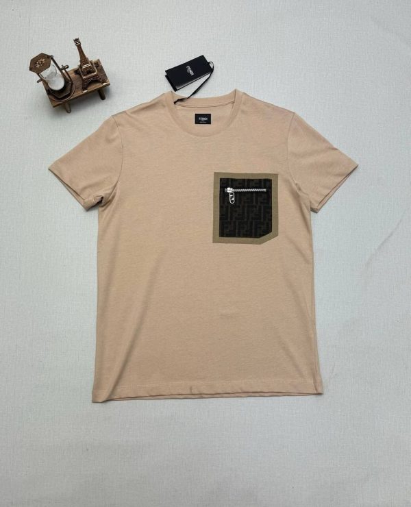 Fendi T-Shirts in beige Color Fendi T-Shirts in beige Color