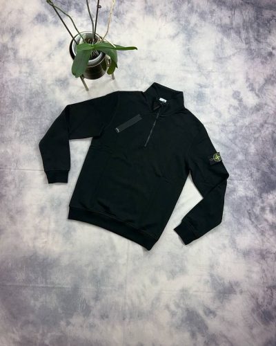 Stone Island Zip ups Jumpers in black color