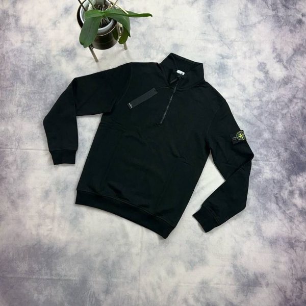 Stone Island Zip ups Jumpers in black color
