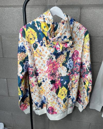 Louis Vuitton Men's Women's Floral Monogram Hoodie