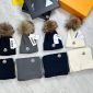 Moncler Women’s Reps Hats Scarf Set Logo Knitted