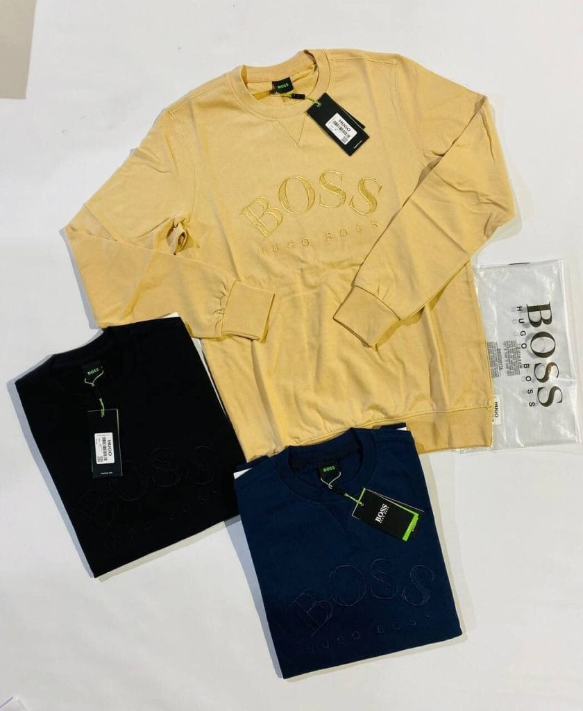 Boss Jumpers in beige Color