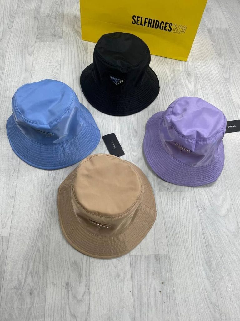 Prada Milano Re-Nylon Bucket Hat blue