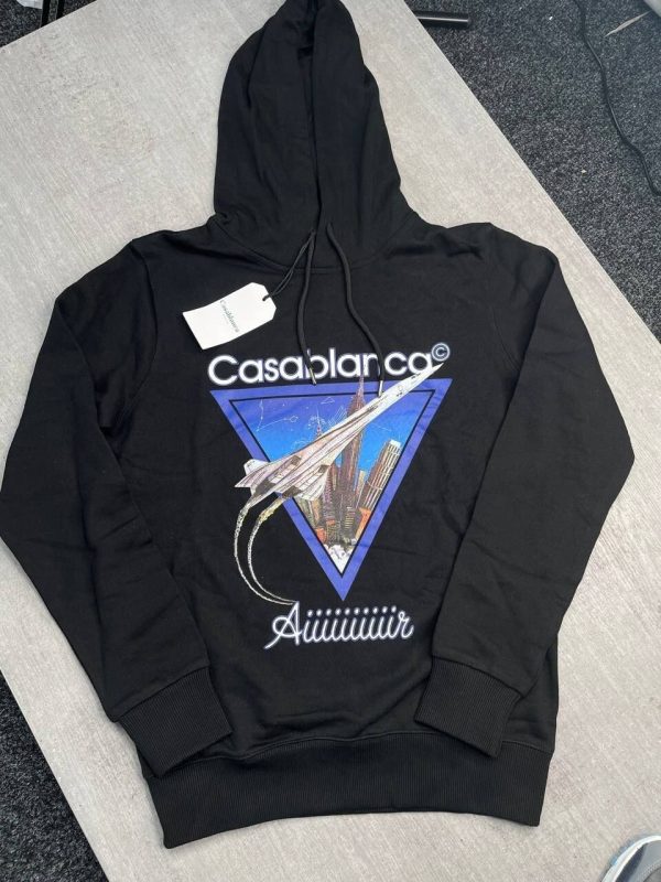 Casablanca Rocket Air Hoody in black color Casablanca Rocket Air Hoody in black color