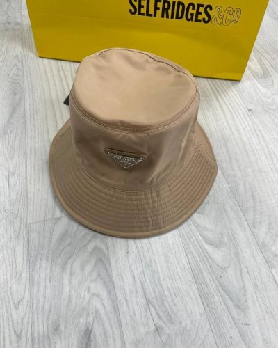 Prada Milano Re-Nylon Bucket Hat beige