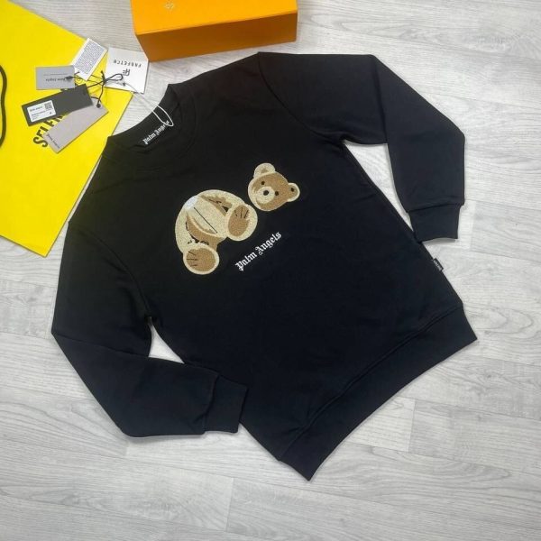 Palm Angels Teddy Bear Jumper Mens Black Sweater