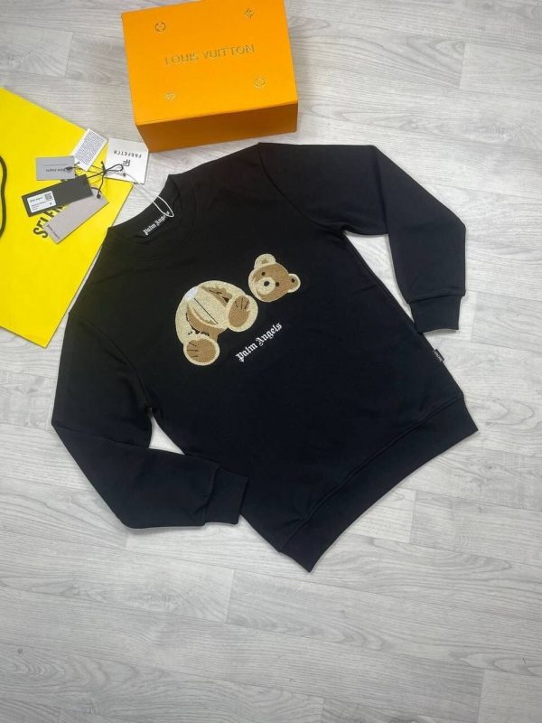 Palm Angels Teddy Bear Jumper Mens Black Sweater