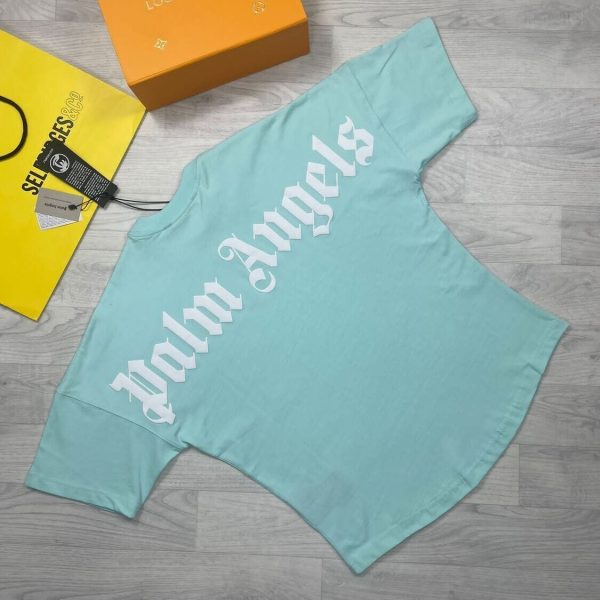 Moncler X Palm Angels Women Replica Oversized T-shirts in blue color
