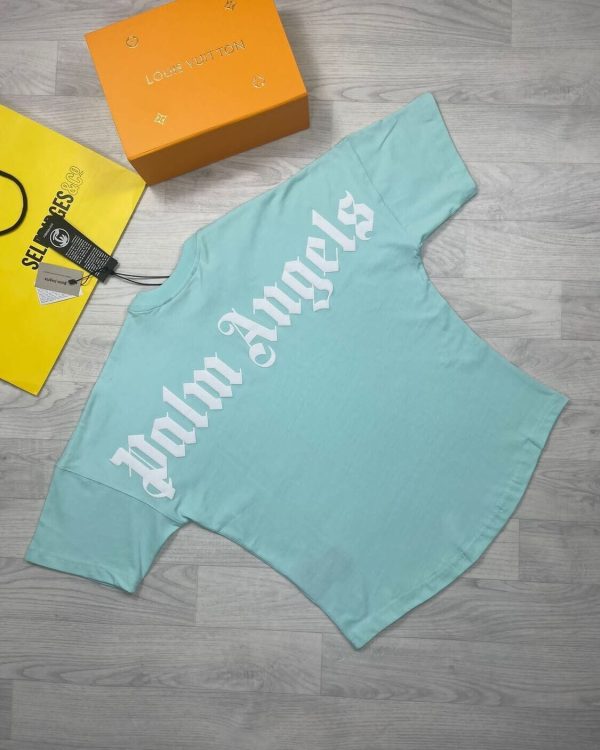 Moncler X Palm Angels Women Replica Oversized T-shirts in blue color