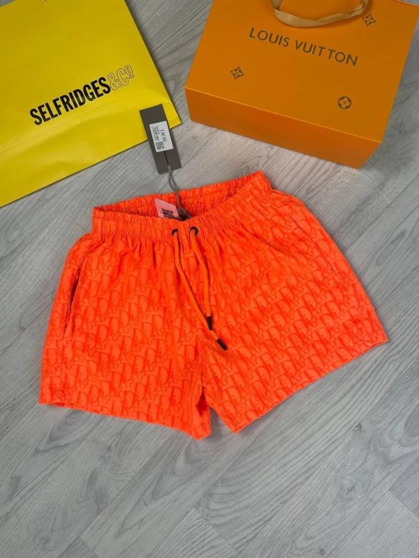 Dior Printed Swim Outwear Bootleg Shorts in orange color Dior Printed Swim Outwear Bootleg Shorts in orange color
