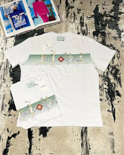 Casablanca Playful Stripes T-Shirts in white color