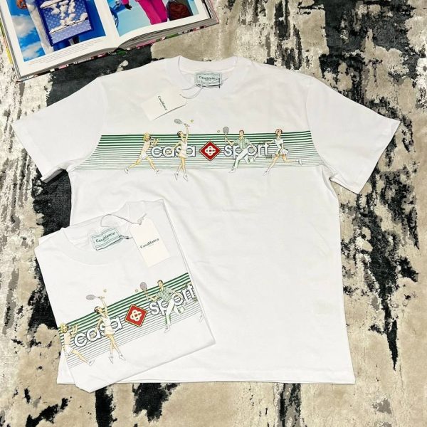 Casablanca Playful Stripes T-Shirts in white color