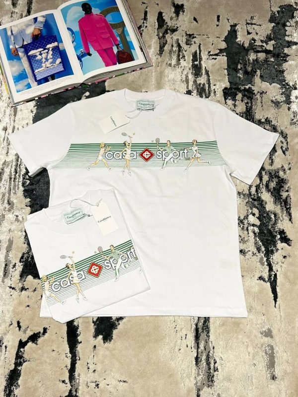 Casablanca Playful Stripes T-Shirts in white color Casablanca Playful Stripes T-Shirts in white color
