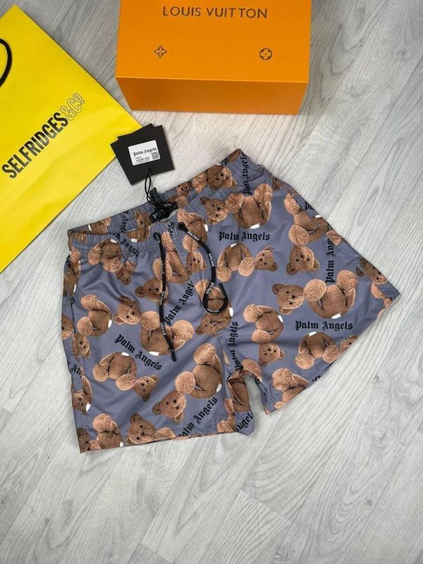 Palm Angel Men Teddy Bear shorts in grey color Palm Angel Men Teddy Bear shorts in grey color