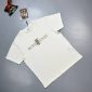 Burberry Men Luxury Superfit Replica Shorts Round Neck Set Vertical Logo Tshirt in white color