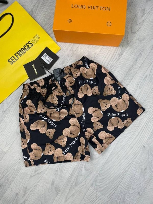 Palm Angel Men Teddy Bear shorts in black color Palm Angel Men Teddy Bear shorts in black color