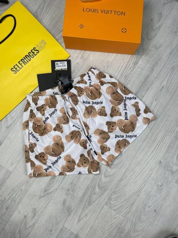 Palm Angel Men Teddy Bear shorts in white color Palm Angel Men Teddy Bear shorts in white color