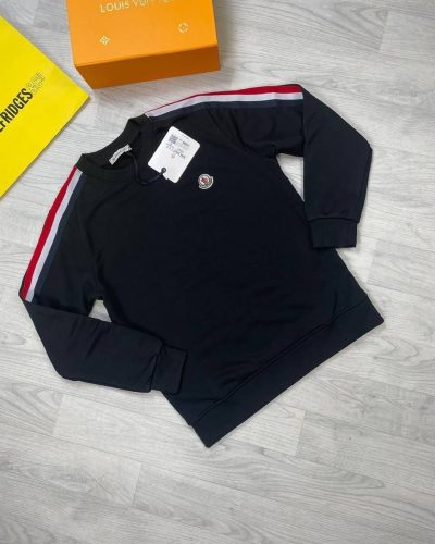 Moncler Men’s Women’s Stripe Jumpers in black color