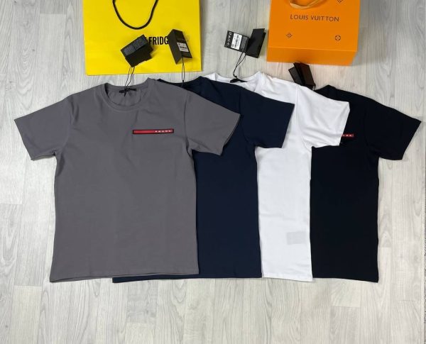 Prada Milano Tshirt Black, White, Navy Blue and Grey