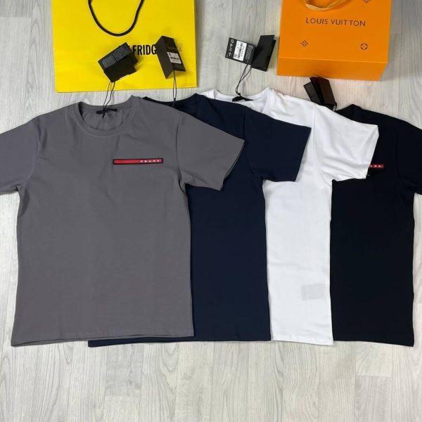 Prada Milano Tshirt Black, White, Navy Blue and Grey