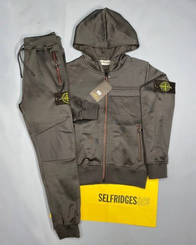 Stone Island Kids Tracksuit in black color