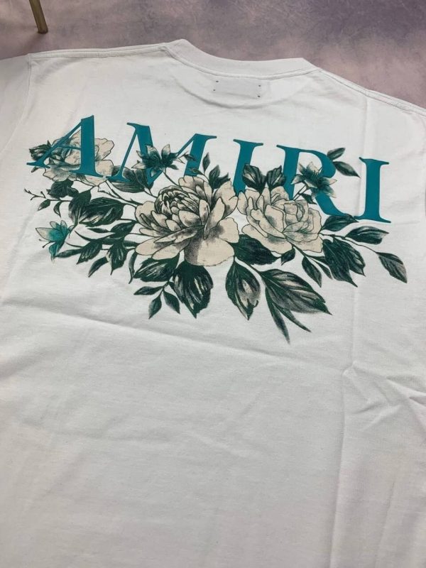 Amiri Flower T-shirts in white Color Amiri Flower T-shirts in white Color