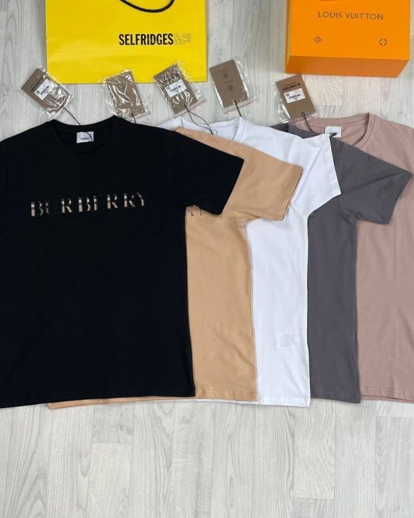 Burberry Men Rep T-Shirts Iconic Logo Short Sleeves Cotton T-Shirts
