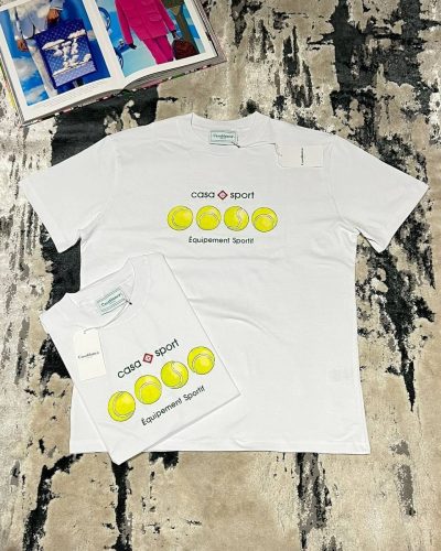 Casablanca Sports Tennis Balls White T-Shirt