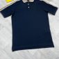 Gucci Polo T-Shirt With Interlocking G Stripe In Blue Colour