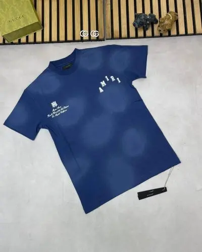 Amiri Men's Women's Vintage T-shirts in blue color