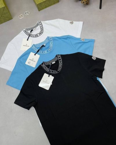 Moncler Men Women Replica T-shirt Collar Logo T-shirts