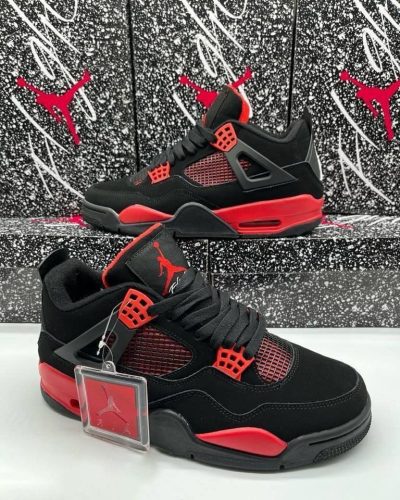 Nike Jordan 4s Men Sneaker IV Retro Red Thunder Trainers UK