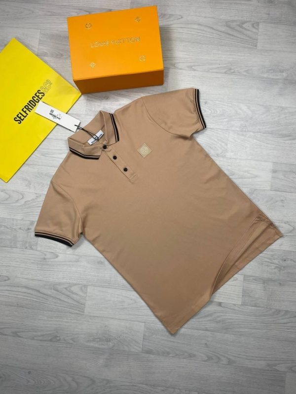 Stone Island Polo Shirt in Camel Brown Color Stone Island Polo Shirt in Camel Brown Color