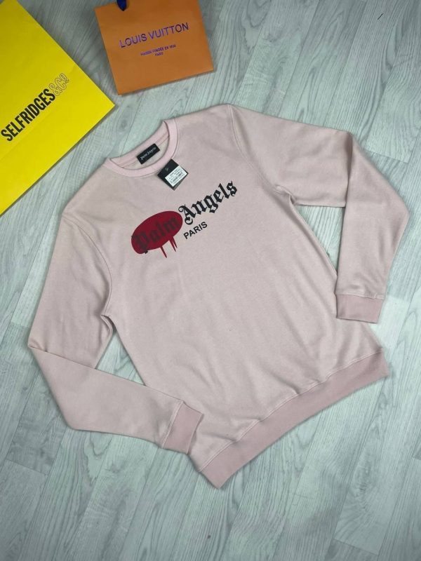 Palm Angels Sprayed Jumper Sweater in pink color Palm Angels Sprayed Jumper Sweater in pink color