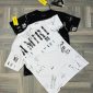 Moncler Men Women Replica T-shirts Short Sleeve Cotton Fabric in black and white color