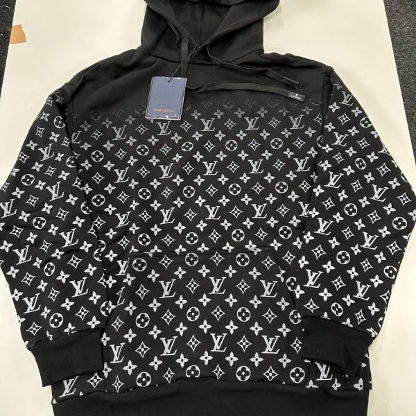 Louis Vuitton Gradient Hoodies in black color