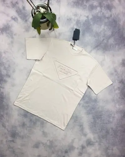 Prada Milano Large Logo T-shirt in white color