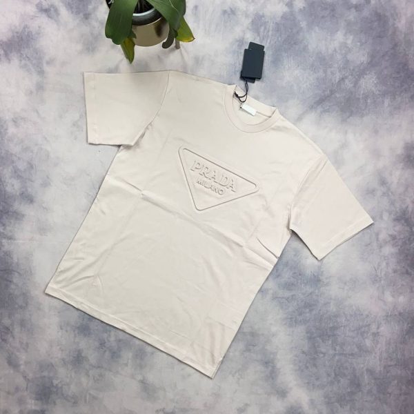 Prada Milano Large Logo T-shirt in white color