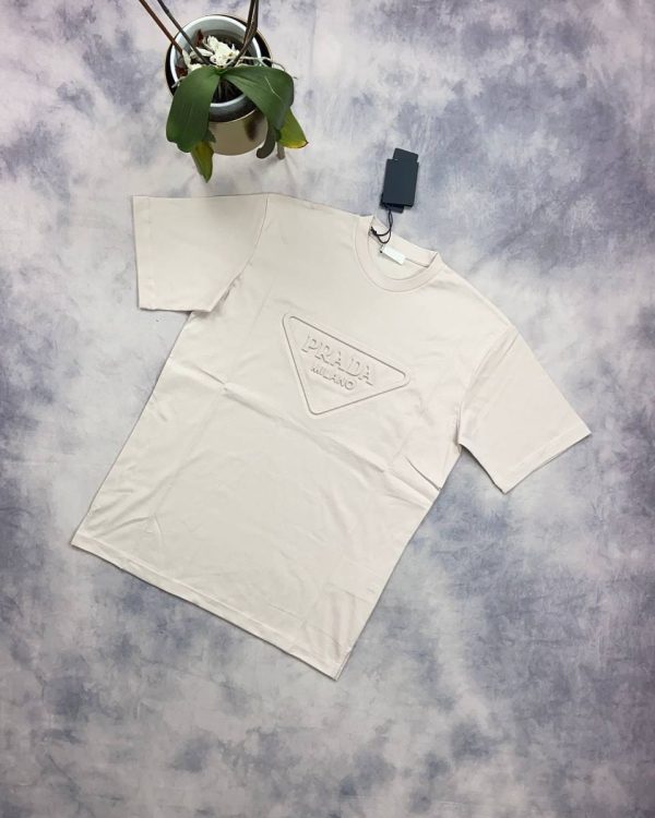 Prada Milano Large Logo T-shirt in white color
