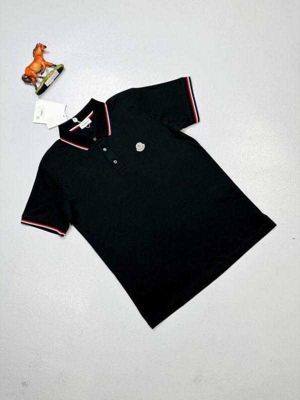 MONCLER POLO SHIRTS in Black Colour MONCLER POLO SHIRTS in Black Colour