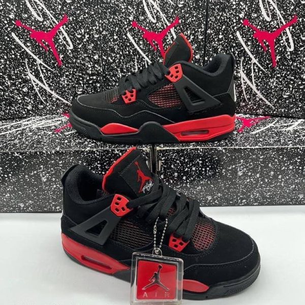 Nike Jordan 4 Women Trainers Red Thunder