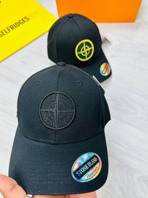 Stone Island Logo Printed Cap with black logo Stone Island Logo Printed Cap with black logo