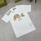 Palm Angels Teddy Bear Men’s Tshirt Print Roundneck T-Shirt in white color