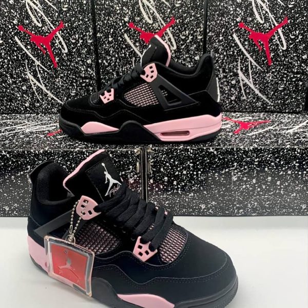Nike Jordan 4 Women Trainers Pink Thunder Black