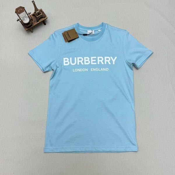 Burberry London England T-Shirt Printed Tshirt in blue color