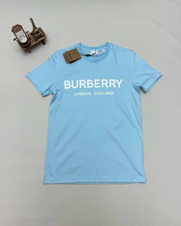 Burberry London England T-Shirt Printed Tshirt in blue color