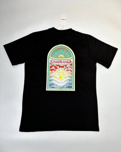 Casablanca Plaza Logo T-Shirt in black color