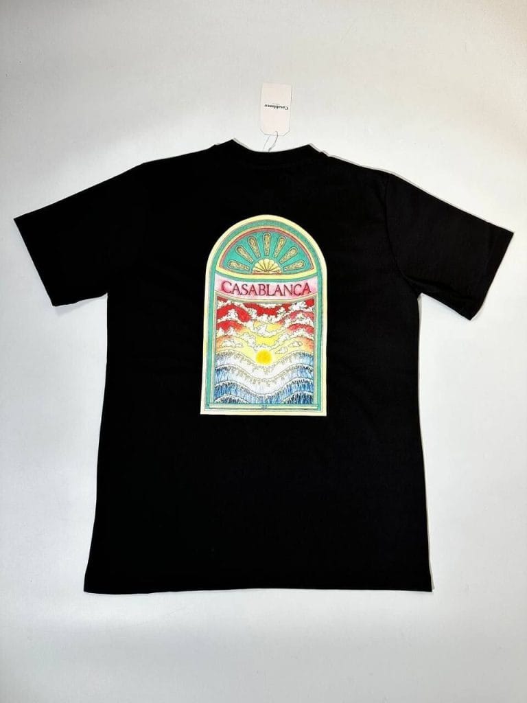 Casablanca Plaza Logo T-Shirt in black color