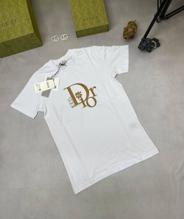 Dior Printed Logo Stylish T-Shirt In white Color Dior Printed Logo Stylish T-Shirt In white Color