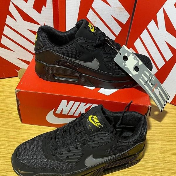 Nike Air Max 90 Black Yellow Sneakers Sports Men Trainers